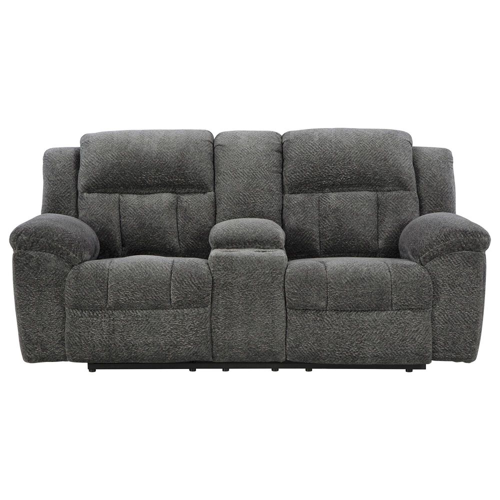 Ashley Frohn Manual Reclining Loveseat in Graphite, , large