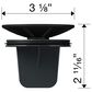 Blanco Essential Waste Flange Insert in Coal Black, , large