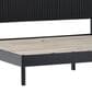 Walker Edison Paris King Platform Bed with Reeded Headboard in Black, , large