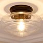 Golden Lighting Ingalls Semi-Flush in Matte Black with Clear Glass, , large