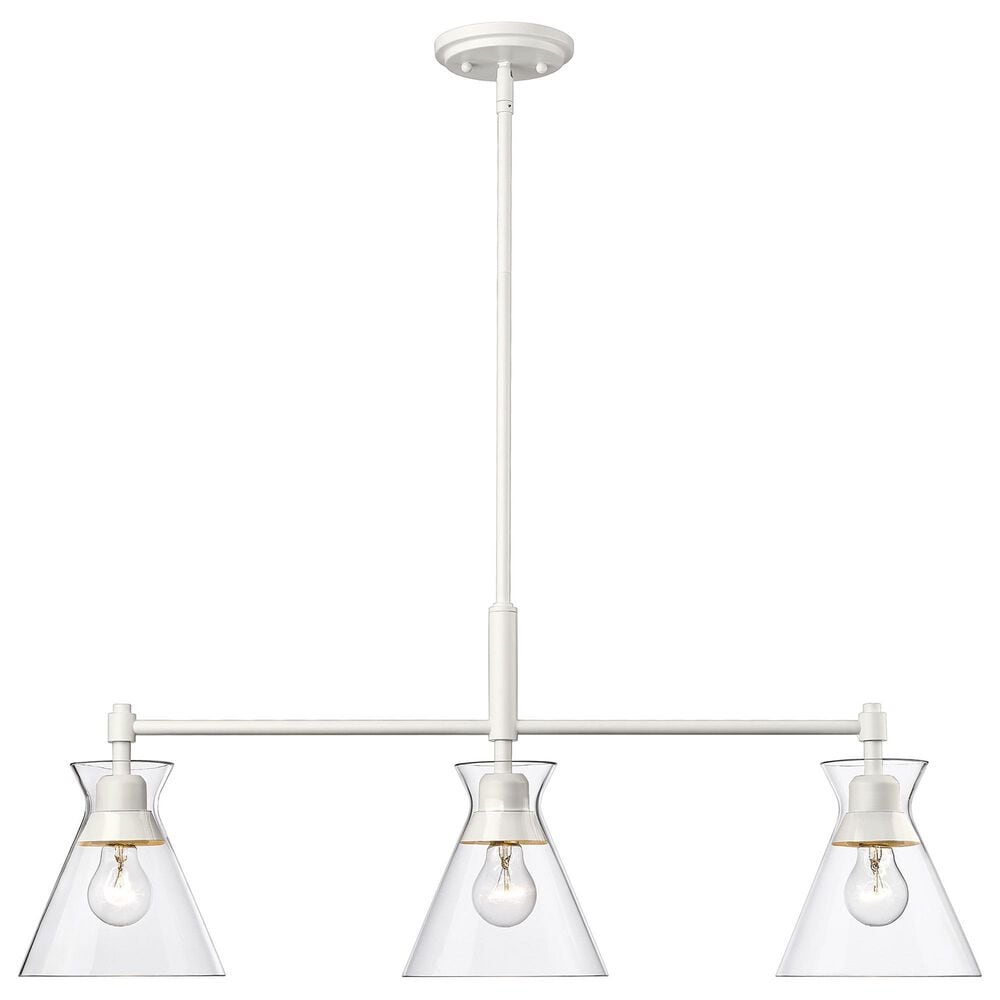 Golden Lighting Malta 3-Light Linear Pendant in Matte White, , large