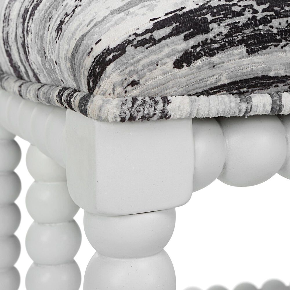 Uttermost Seminoe Small Bench in Gray and Black, , large