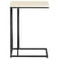 Maple and Jade C-Shaped Accent End Table in Cream and Black, , large