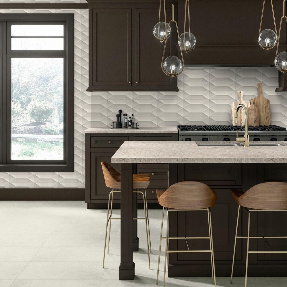 Dal-Tile Mythology Olympus Wave Crest 4" x 12" Ceramic Tile, , large