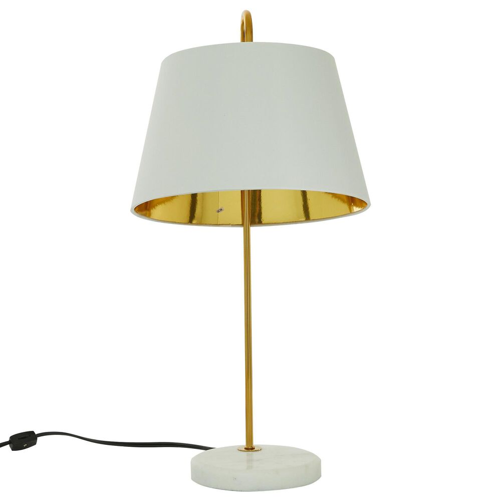 Maple and Jade Modern Table Lamp in Gold and White, , large