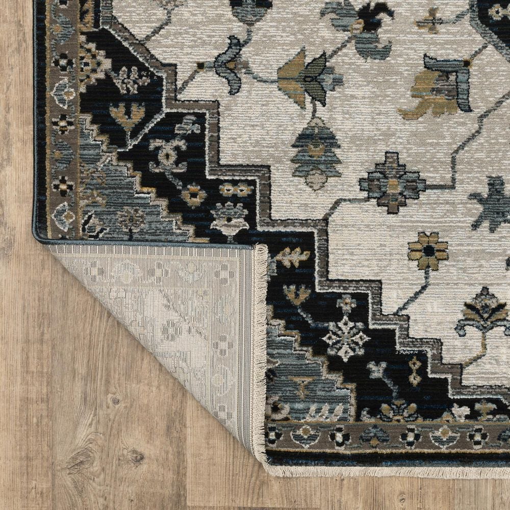 Oriental Weavers Keira Blue and Grey 9&#39;10&quot; x 12&#39;10&quot; Area Rug, , large