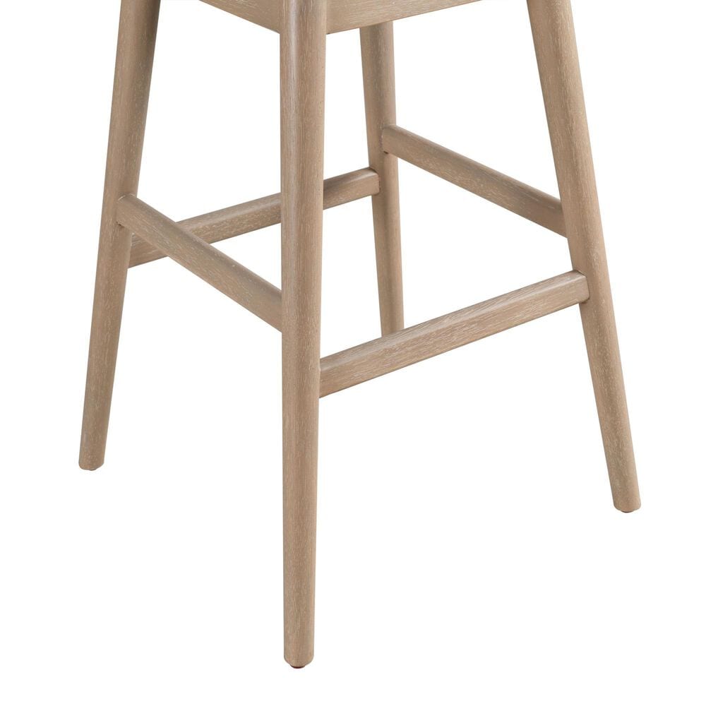 Armen Living Sadie 30" Swivel Bar Stool in Washed Wood, , large