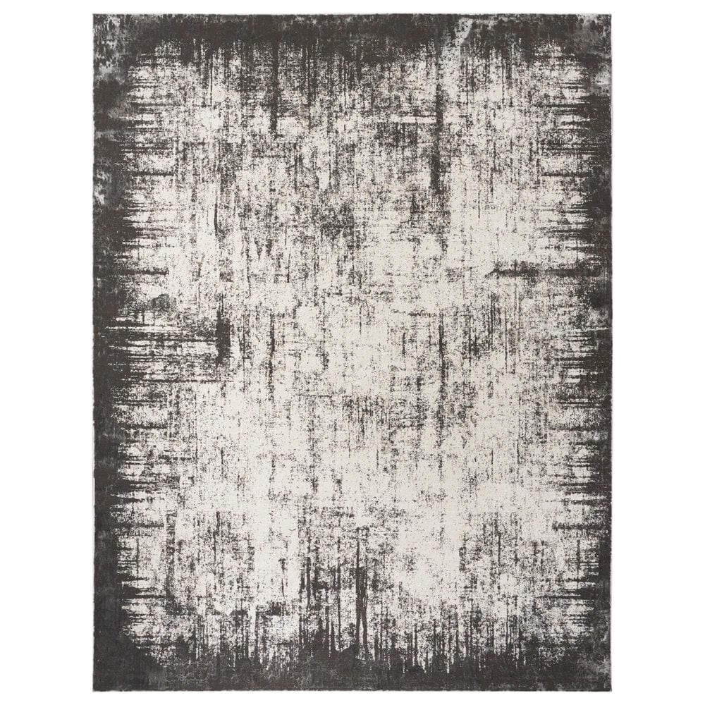Nourison Desire Grey and Ivory 9" x 12" Area Rug, , large