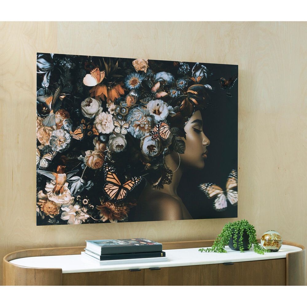 Ashley Valfer 48" x 36" Wall Art in Orange, Black and White, , large