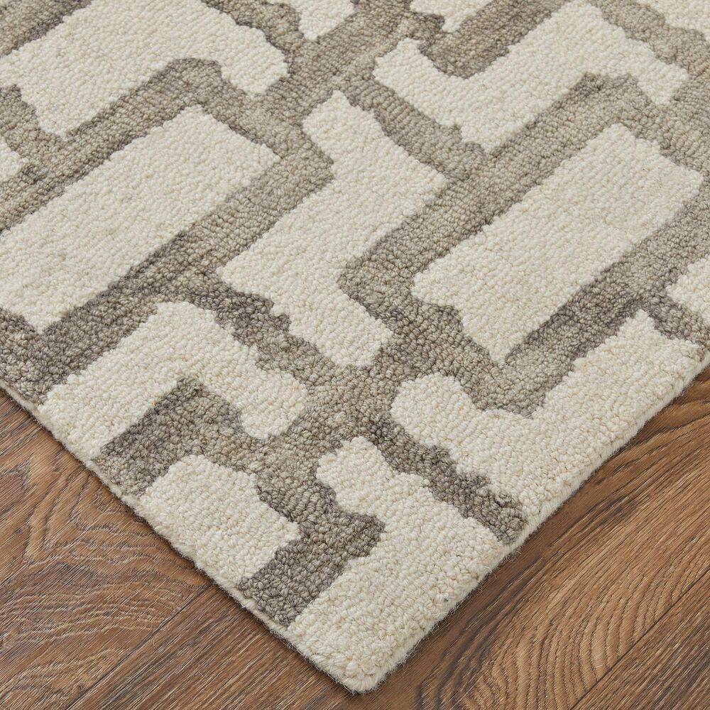 Feizy Lorrain 3&#39;6&quot; x 5&#39;6&quot; Gray and Ivory Area Rug, , large