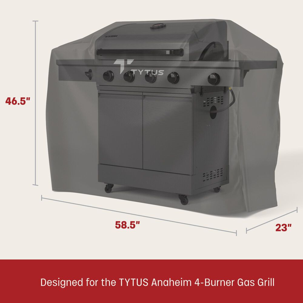 TYTUS Anaheim 4-Burner Gas Grill Cover in Black, , large