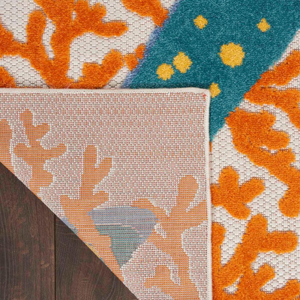 Nourison Aloha 12&#39; x 15&#39; Blue, Yellow and Orange Indoor/Outdoor Area Rug, , large