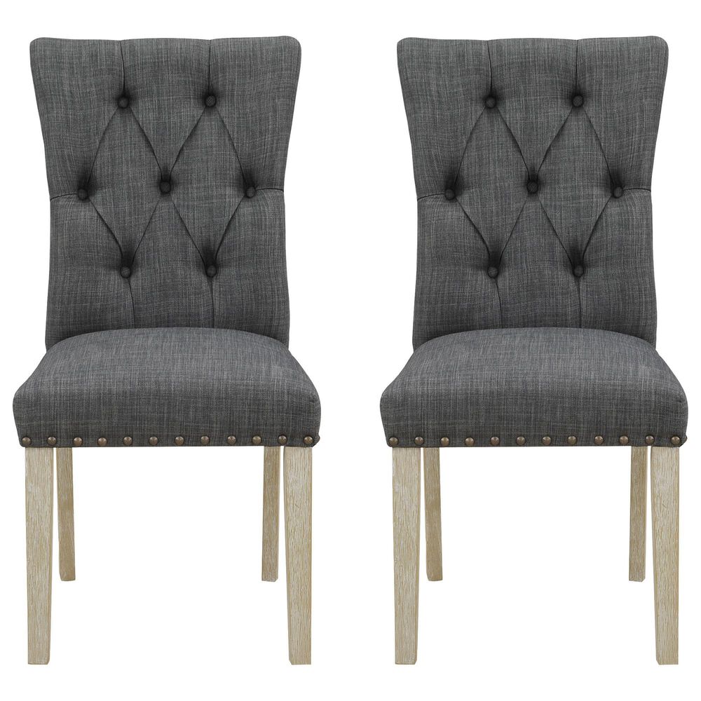 Valor Living Preston Side Chair with Charcoal Cushion (Set of 2), , large