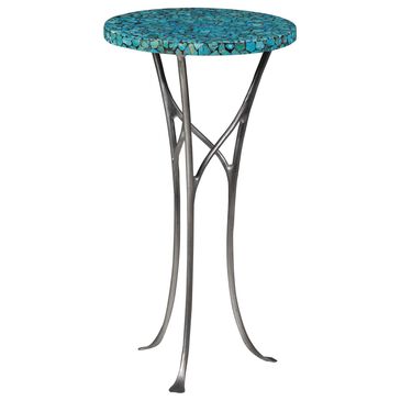 Artistica Metal Isidora Spot Table in Pewter and Turquoise, , large