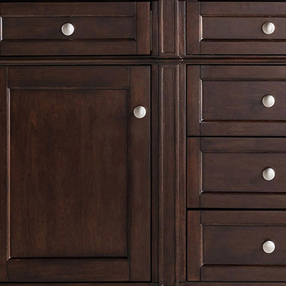 James Martin Vanities Brittany 60&quot; Double Bathroom Vanity in Burnished Mahogany with 3 cm Lime Delight Quartz Top and Rectangular Sinks, , large
