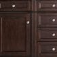 James Martin Vanities Brittany 60" Double Bathroom Vanity in Burnished Mahogany with 3 cm Lime Delight Quartz Top and Rectangular Sinks, , large