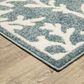 ROW by Oriental Weavers Quinn Coral Blue and Ivory 5"3" x 7" Area Rug, , large