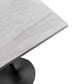 Leisuremod LeisureMod Verve Collection Modern Bar Height Table Black Base with 27 Square Marbleized White Laminated  Top, , large