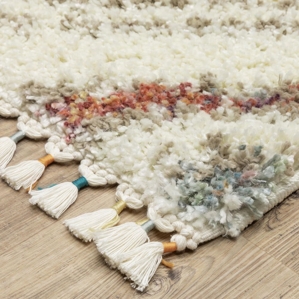 Oriental Weavers Axis AX07A 5&#39;3&quot; x 7&#39;6&quot; Ivory Area Rug, , large