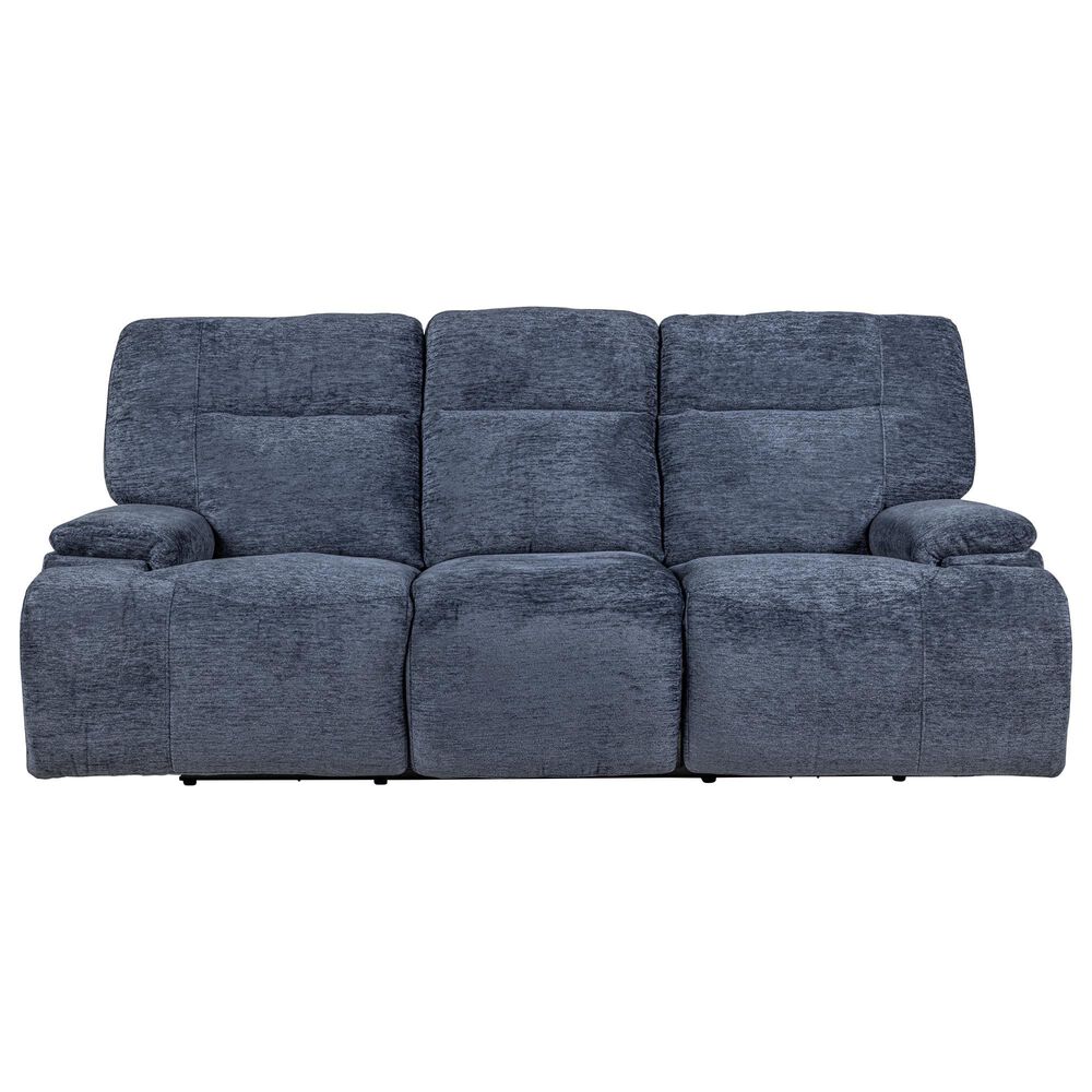 Oxford Furniture Reclining Sofa in Lucie Midnight with Power Headrest, , large