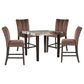 Ashley Jeshina 5-Piece Counter Height Dining Set in White, Dark Brown and Beige, , large