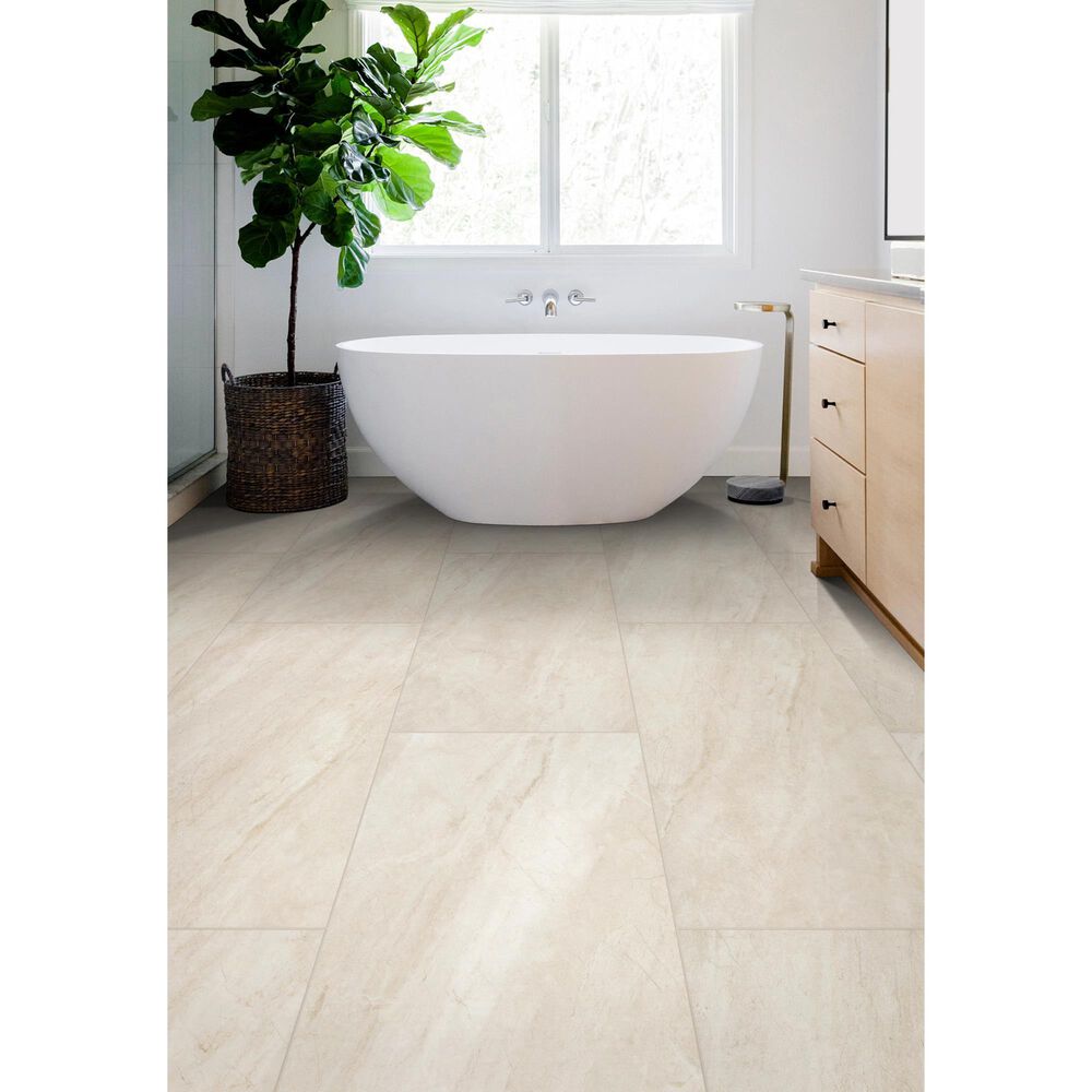 COREtec Natural Opula Citrine Travertine 18" x 36" Luxury Vinyl Tile, , large