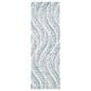 Safavieh Micro-Loop MLP170A 2"3" x 7" Ivory and Blue Runner, , large