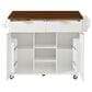 HOMLUX 52" Fluted Kitchen Island with Drop Leaf in White, , large
