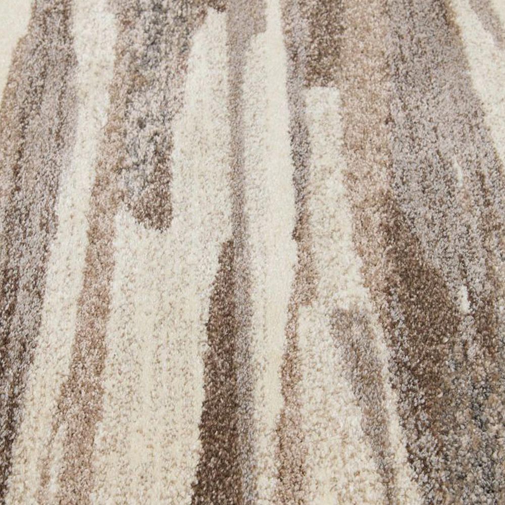 Central Oriental Structures Bryson Buff and Metal 5' x 7'6" Area Rug, , large