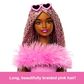 Barbie Deluxe Style Doll with Jumpsuit and Brown Braided Hair in Pink, , large