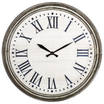 Ganz USA Wood Frame Roman Numeral Wall Clock in Multicolor, , large