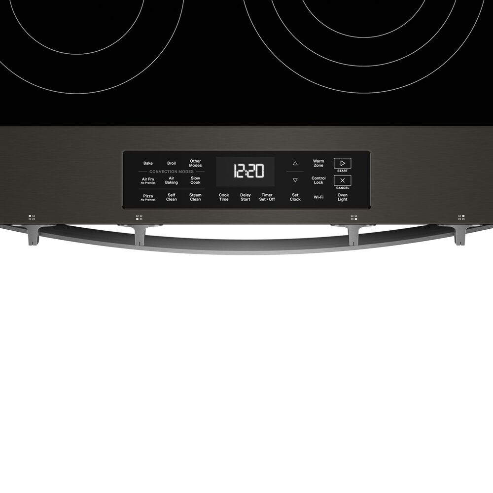 Whirlpool 30" Smart Electric Range with Air Cooking Technology in Black Stainless, , large