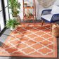 Safavieh Bermuda 6"7" x 9"2" Rust and Ivory Indoor/Outdoor Area Performance Rug, , large