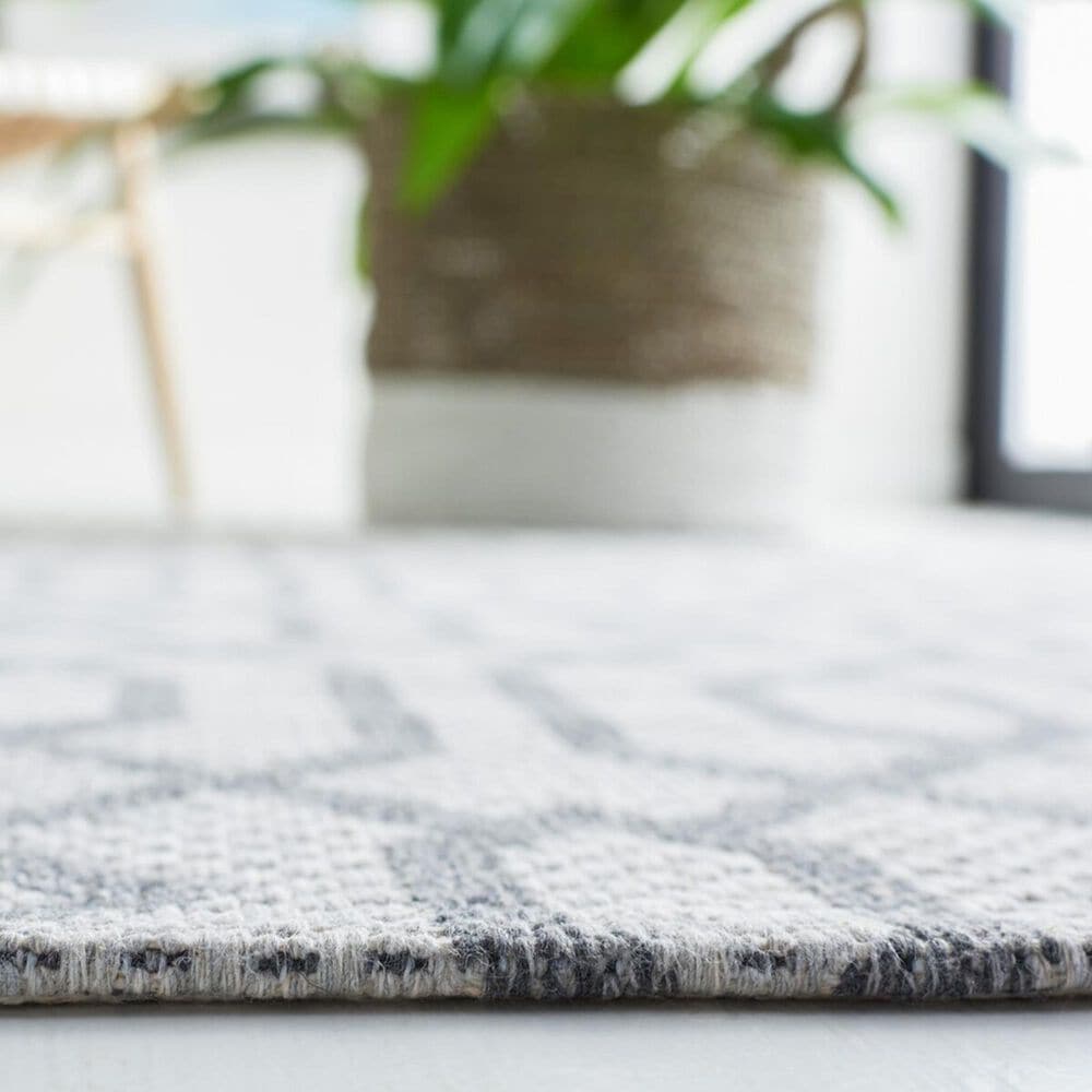 Safavieh Martha Stewart Cotton 6&#39;7&quot; x 9&#39; Silver and Grey Area Rug, , large