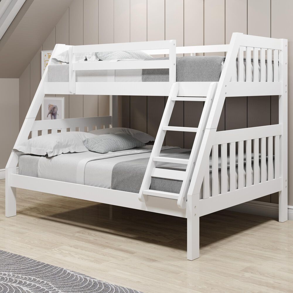 Forest Grove Twin over Full Mission Bunk Bed in White, , large