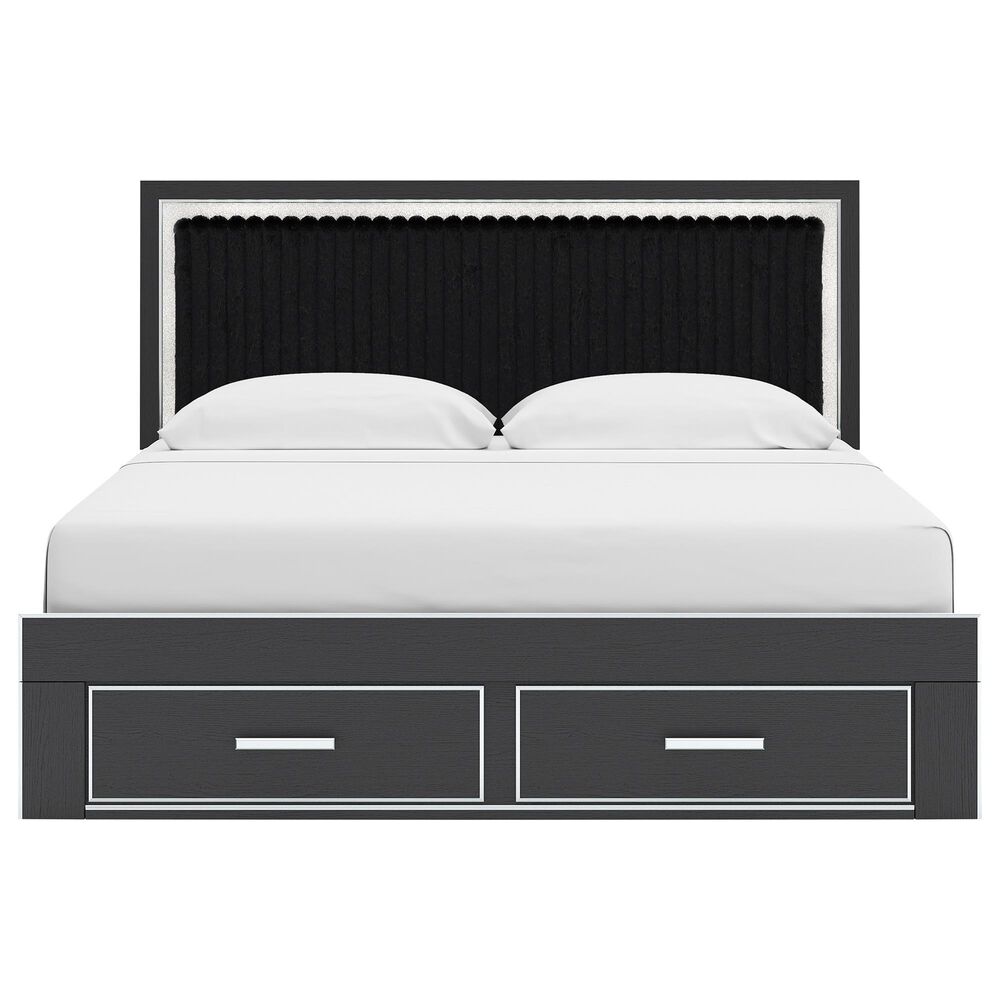 Ashley Zuraleus 3-Piece King Storage Bedroom Set in Matte Black, , large