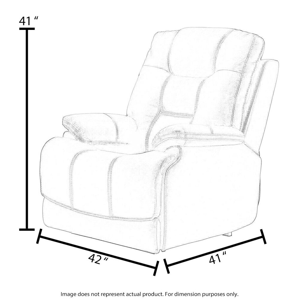 HomeStretch Power Recliner with Headrest and Lumbar in Walnut, , large