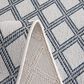 Central Oriental New Zealand Diamond 5"3" x 7" Ecru and Granite Area Rug, , large