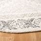 Safavieh Micro-Loop 5" Round Ivory and Light Brown Area Rug, , large