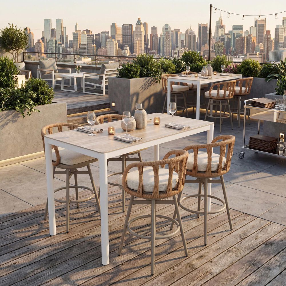 Zuo Modern Safal Patio Swivel Barstool in Multicolor, , large