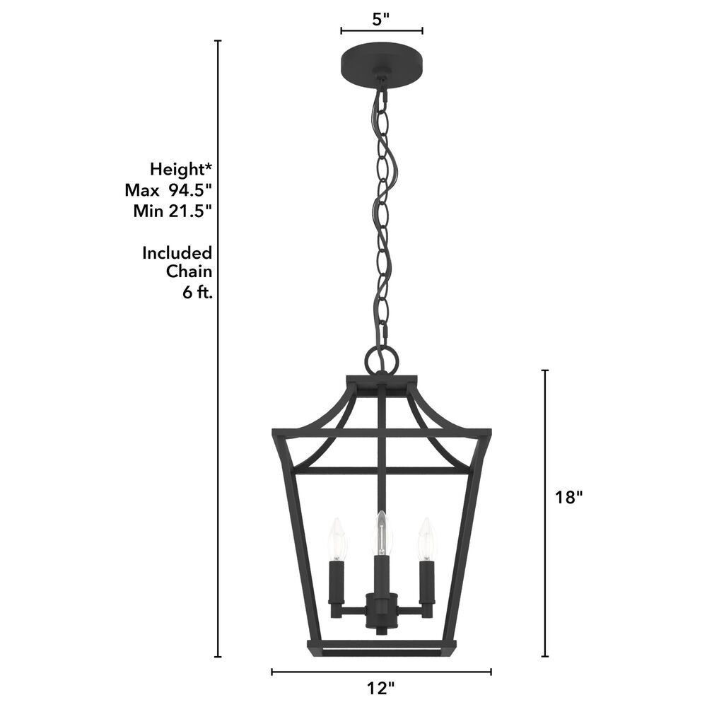 Hunter Laurel Ridge 12&quot; 4-Light Lantern Pendant in Natural Iron, , large