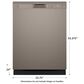GE Appliances 24" Built-In Integrated Handle Dishwasher with Front Control and 52 dBA in Slate, , large