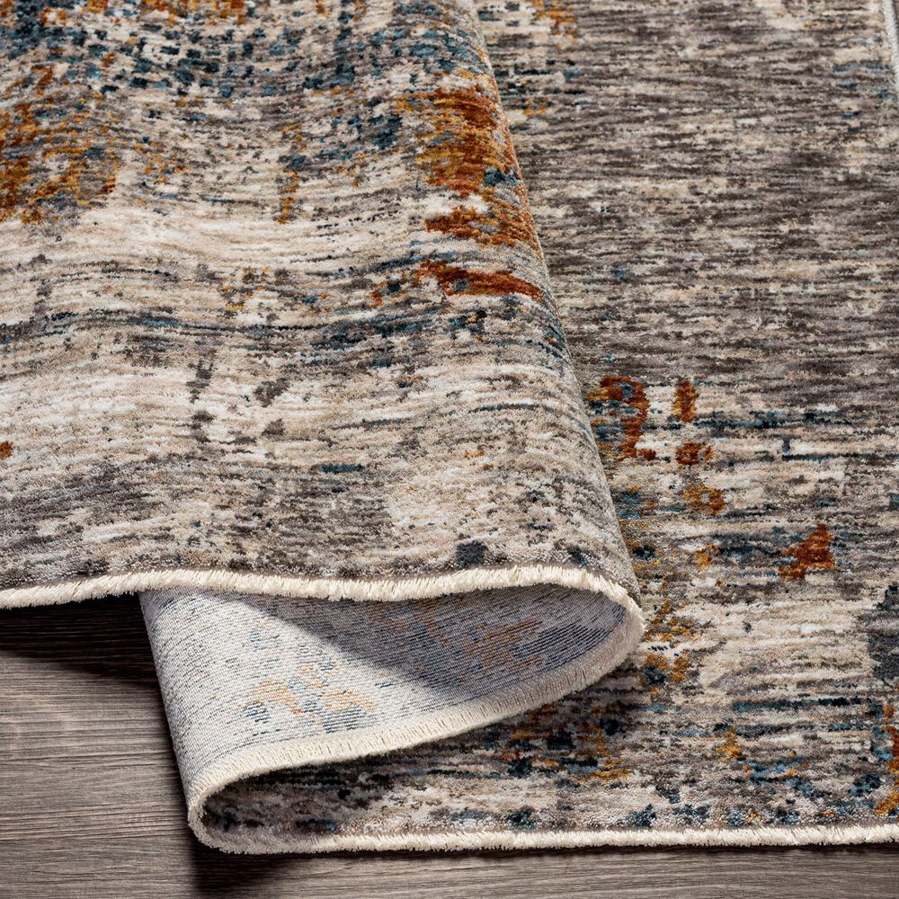 Surya Cardiff CDF-2305 Medium Gray, Light Blue, Mustard, Dark Blue, Dusty Pink and Rust 2'7" x 7'3" Runner, , large