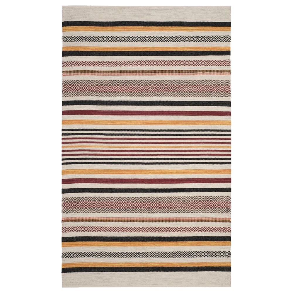Safavieh Montauk 5" x 8" Red and Multicolor Area Rug, , large