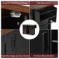 HOMLUX 54" Kitchen Island with Drop Leaf in Black, , large