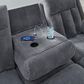 Ashley Observation Power Reclining Sofa with Drop Down Table in Steel Velvet, , large