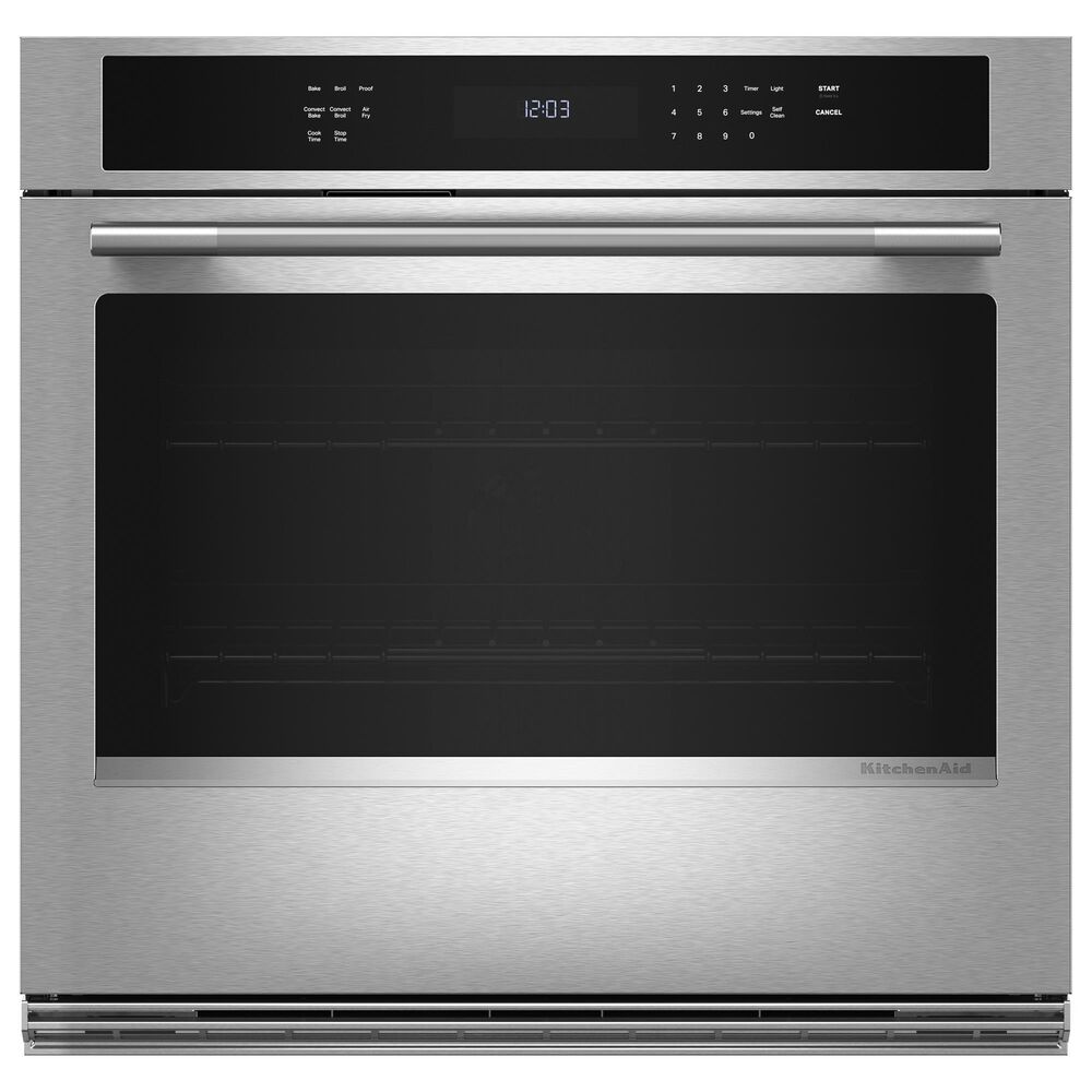KitchenAid 30" Single Wall Oven with Air Fry Mode in PrintShield Stainless, , large