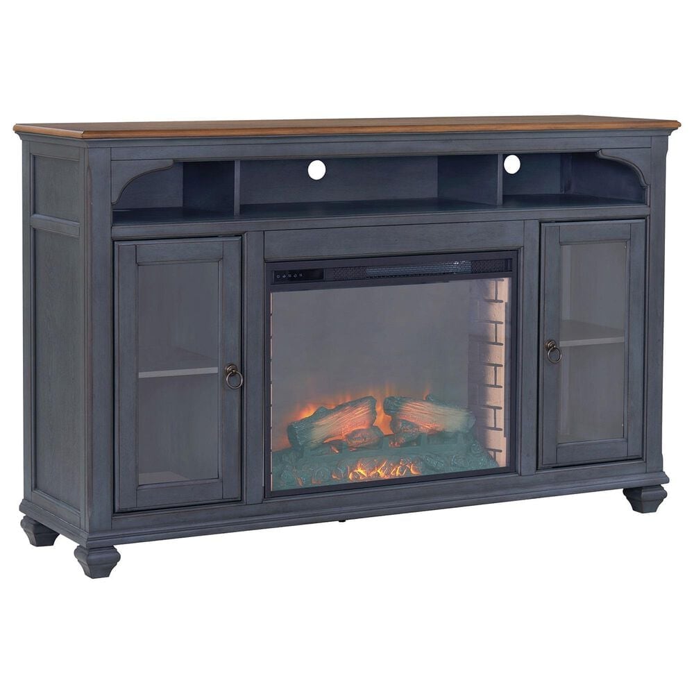 Legends Furniture Americana 66" Fireplace TV Stand in Corduroy Blue, , large