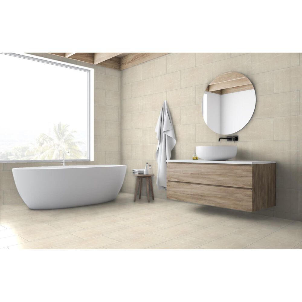 Emser Sterlina Ivory 12&quot; x 24&quot; Matte Porcelain Tile, , large