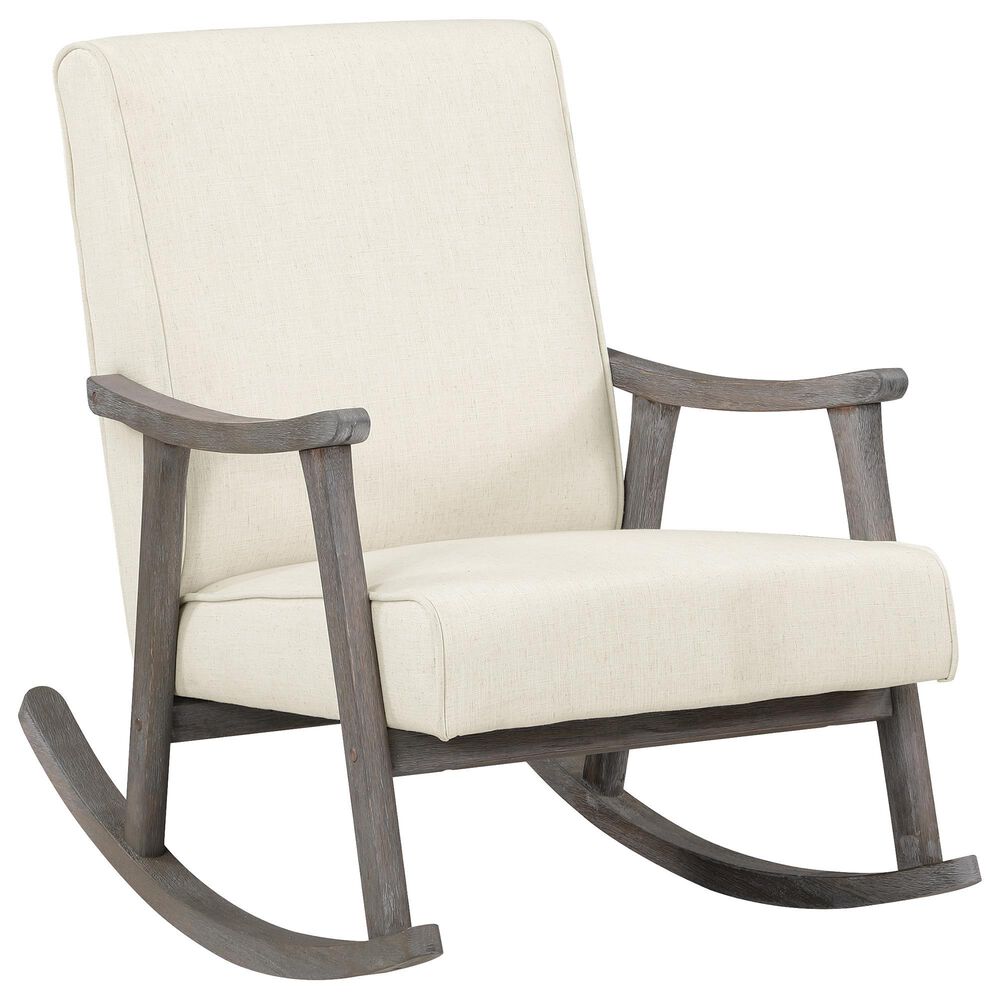 OSP Home Gainborough Rocker with Brushed Grey Frame in Linen, , large